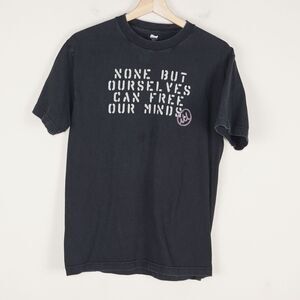 Illest None But Ourselves Can Free Our Minds Black Cotton T Shirt Mens Sz M